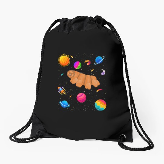Tardigrade Space! Nerd, Geek Microbiology Science Drawstring Bags