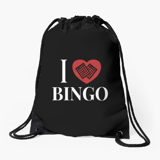 I love Bingo Daubers Professional Caller Bingo Drawstring Bags