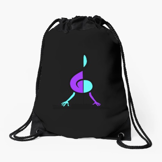 Music Clef Note Record Plate Vinyl DJ Party Treble Drawstring Bags
