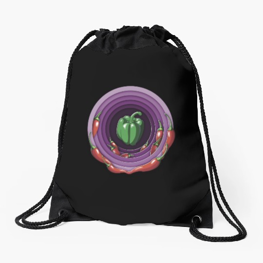 pepper tunnel journey Drawstring Bags