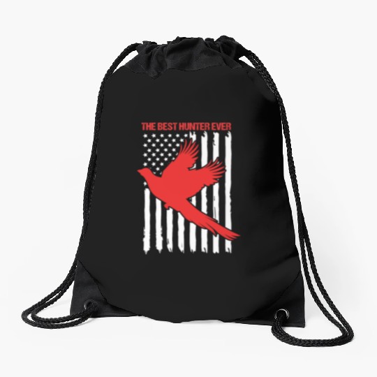 4th Of July US Flag Best Hunter Pheasant Hunting Drawstring Bags