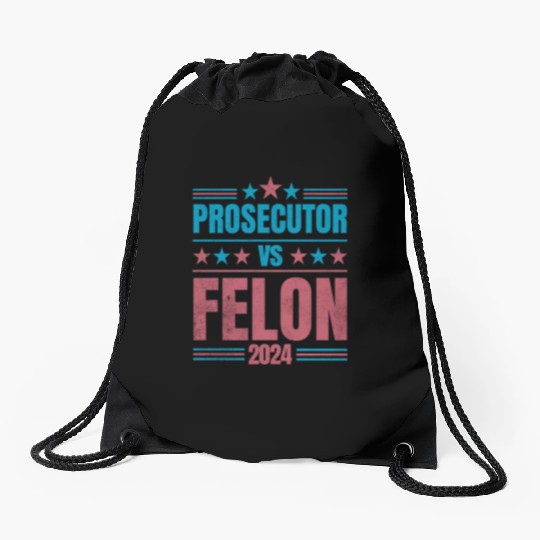 Prosecutor vs Felon Funny Drawstring Bags