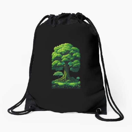 Enchanted Forest Motif - Whimsical Nature-Inspired Drawstring Bags