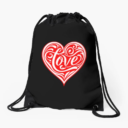 Tribal Love Heart LIKE US ON FACEBOOK # Drawstring Bags