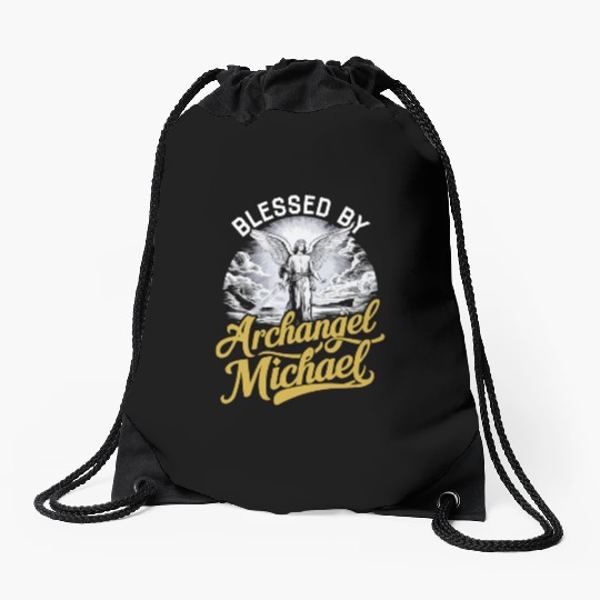 Archangel Michael Catholic Christianity Angel Drawstring Bags
