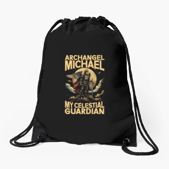 Archangel Michael Catholic Christianity Angel Drawstring Bags