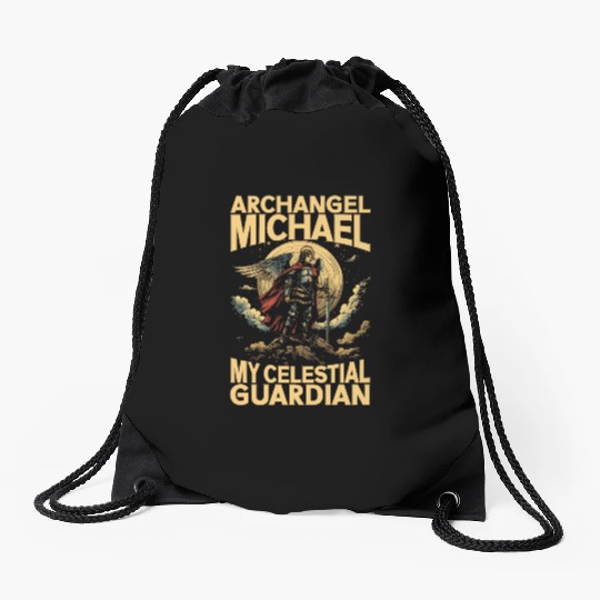Archangel Michael Catholic Christianity Angel Drawstring Bags