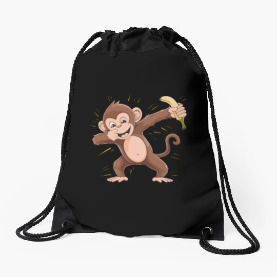 Cute Monkey for Kids for a Kid Drawstring Bags