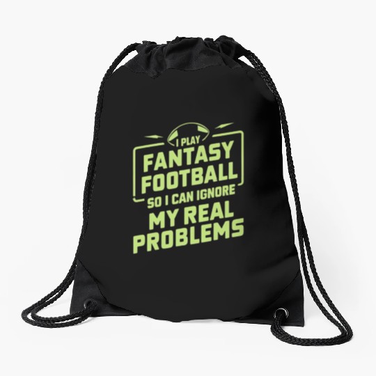 FUNNY FANTASY FOOTBALL Drawstring Bags