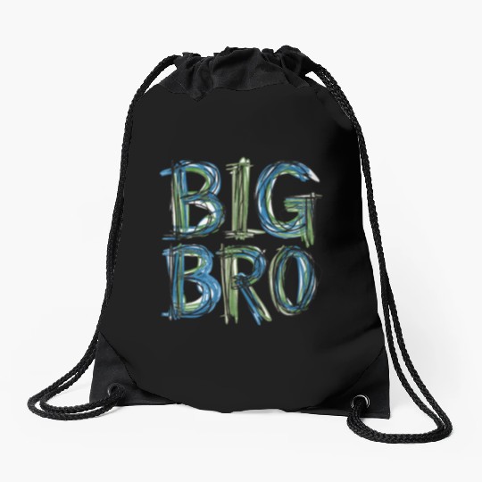Big Bro Big Brother Drawstring Bags