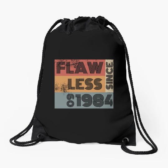 40th birthday Flawless since 09/1984 Drawstring Bags