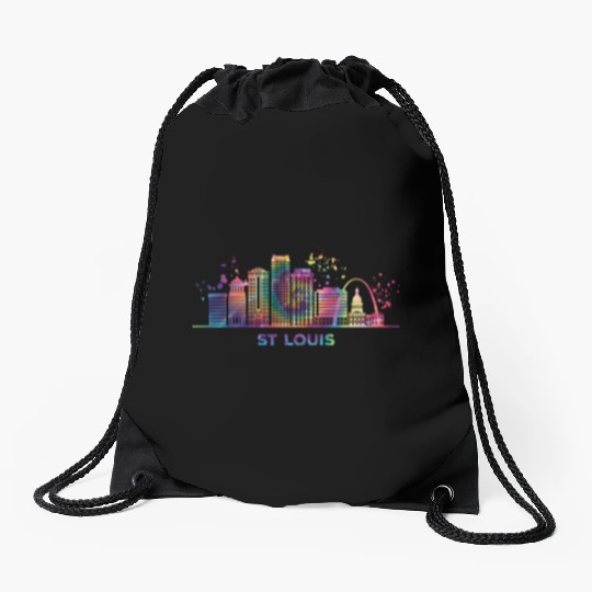 St Louisian Skyline St Louis Drawstring Bags