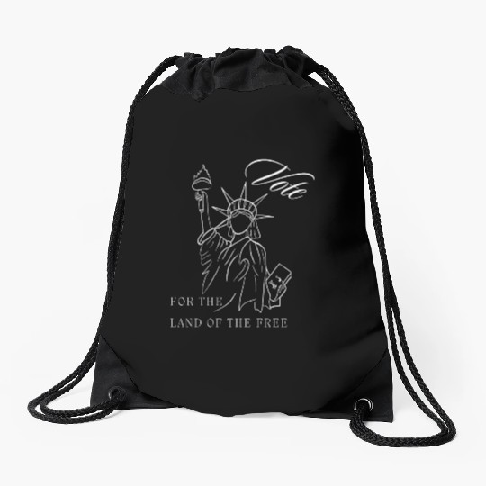 Vote For The Land Of The Free Drawstring Bags