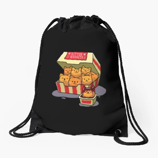 Kitten Nuggets Food Cat Lover Drawstring Bags