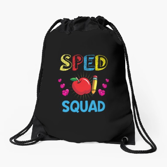 Sped Teacher special education teacher quad Drawstring Bags