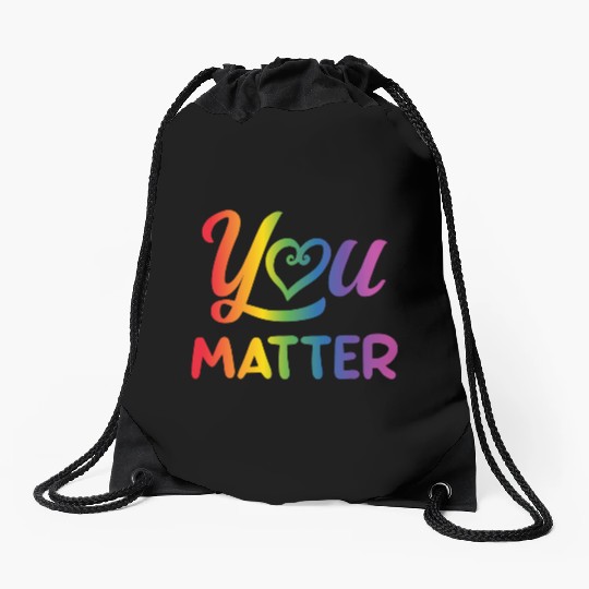 LGBT You Matter Transgender Lesbian Rainbow Gay Drawstring Bags