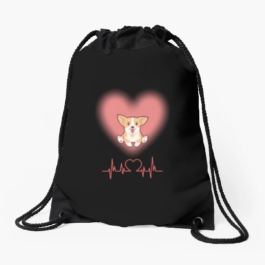 I LOVE MY DOG Drawstring Bags