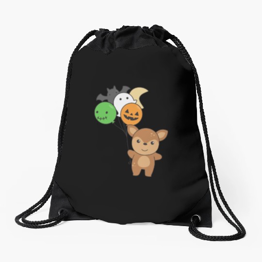 Deer Halloween Balloons Kids Cute Animals Drawstring Bags