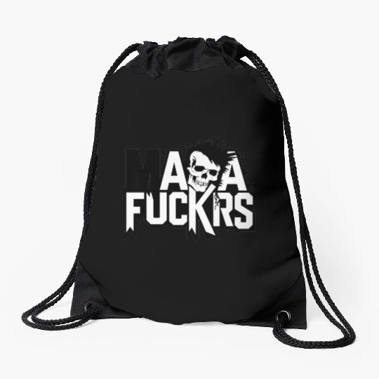 Rebel Skull Punk Design Drawstring Bags