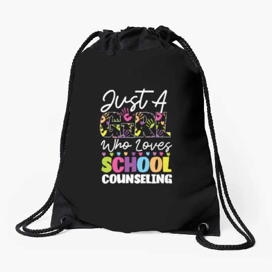 School Counselor Just A Girl Who Drawstring Bags