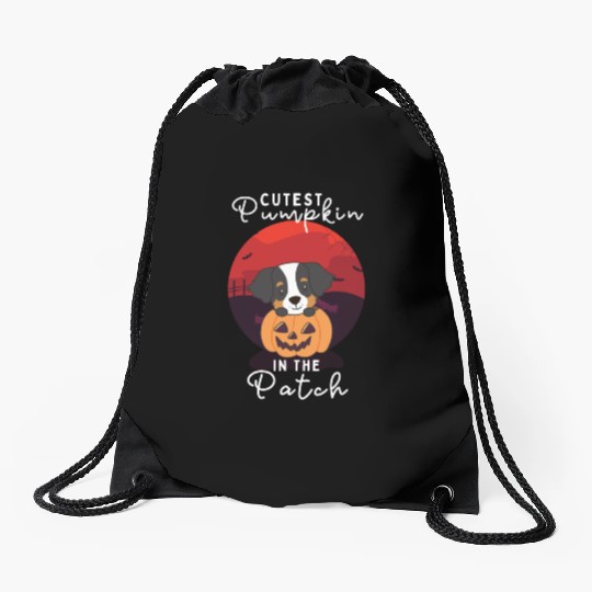 Bernese Mountain Dog Cutest Pumpkin In The Patch Drawstring Bags