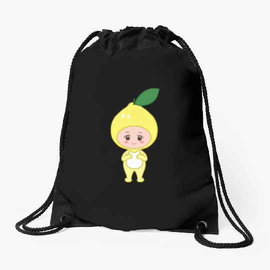 back to school Lemon Drawstring Bags
