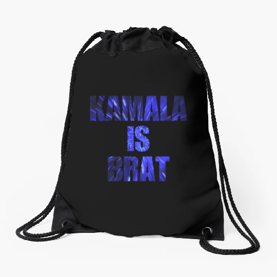 Kamala Harris is brat, 2024 presidential Campaign Drawstring Bags