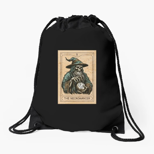 Necromancer - Spooky Necromancer Bones Necromancer Drawstring Bags