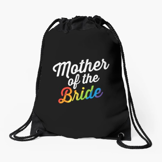 Mother Of The Bride Gay Lesbian Wedding LGBT Same Drawstring Bags