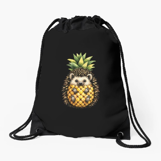 Spiky Pineapple Fruit Lover Funny Design Drawstring Bags