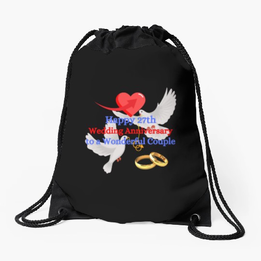 Happy 27th Wedding anniversary to a wonderful Drawstring Bags