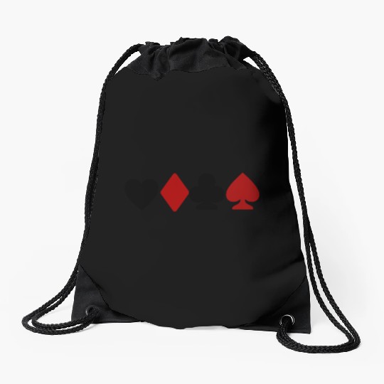 playing card lovers Drawstring Bags