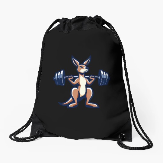 Kangaroo Barbell Weight Gym Fitness Workout Drawstring Bags