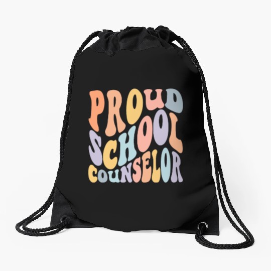 School Counselor Proud School Drawstring Bags