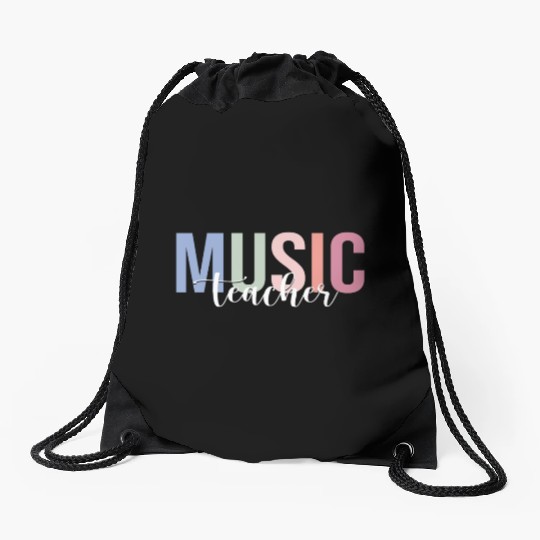 Music Teacher School Musician Drawstring Bags