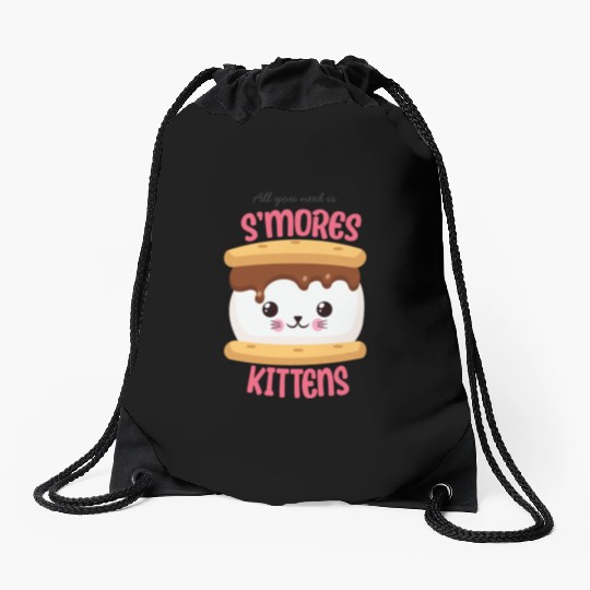 All You Need Is S'mores Kittens Drawstring Bags