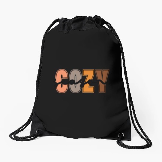 Cozy Season, Fall Season Drawstring Bags