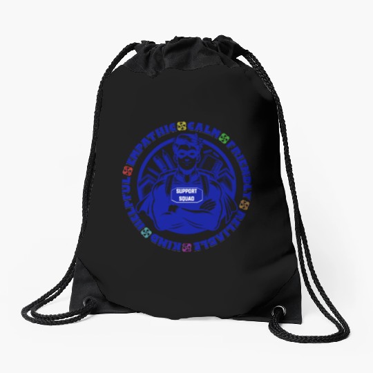 Support Squad - Empathic, Calm, Reliable Drawstring Bags