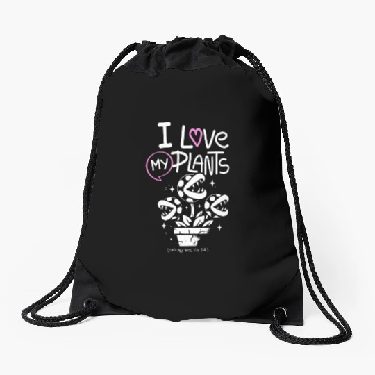 I Love My Plants – Cute Venus Flytrap Plant Lover Drawstring Bags