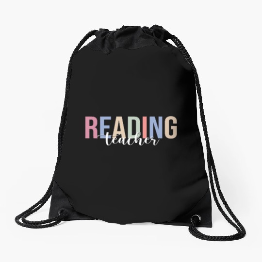 Reading Teacher Book Reading Read Drawstring Bags