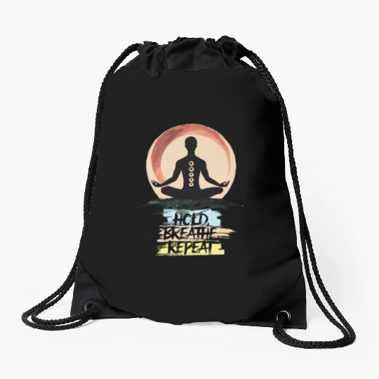 Yin Yoga Lotus Pose Drawstring Bags