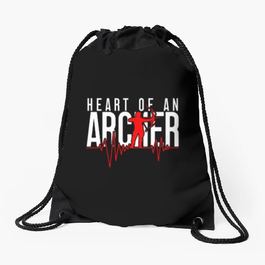 Archery Heart of an archer Drawstring Bags