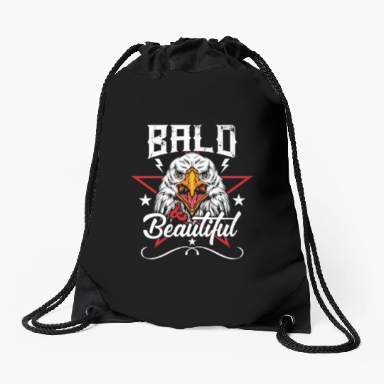 Bald & Beautiful American Eagle with Stars and Drawstring Bags