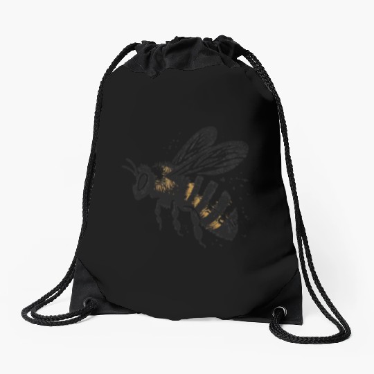 Honey Bee Insect Art 5 Drawstring Bags
