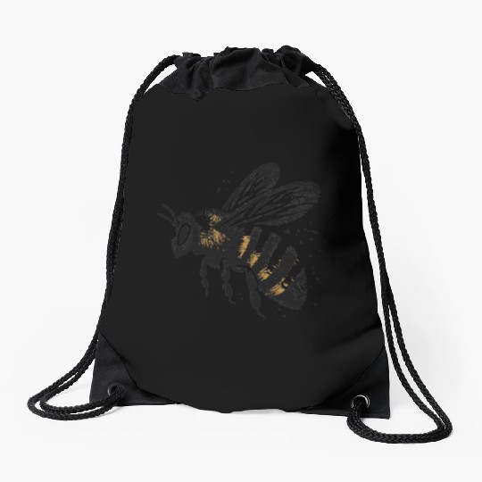 Honey Bee Insect Art 5 Drawstring Bags