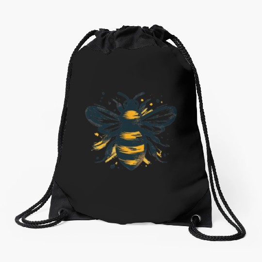 Honey Bee Insect Art 1 Drawstring Bags