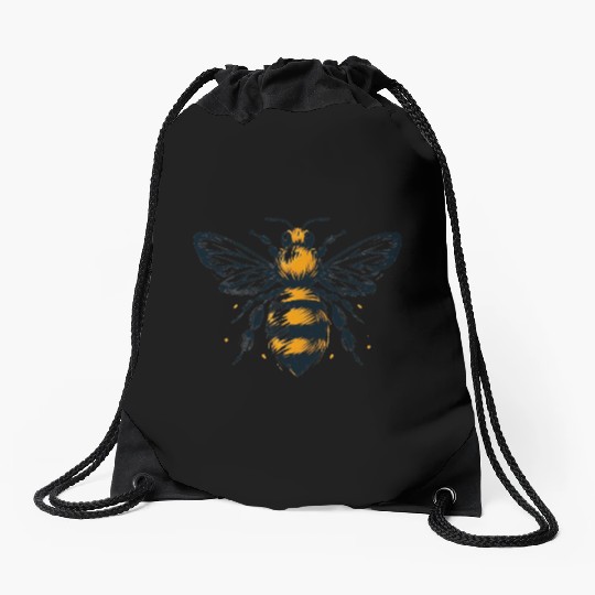 Honey Bee Insect Art 2 Drawstring Bags