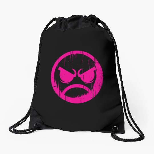 Angry Cool Face Drawstring Bags