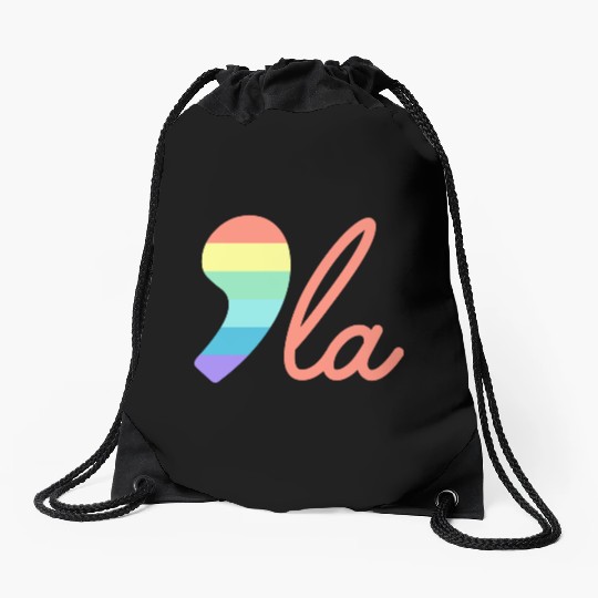 Comma La Kamala Harris Rainbow Election 2024 Drawstring Bags