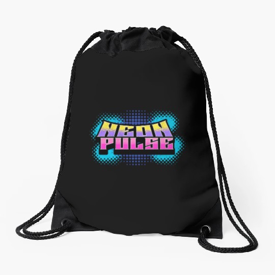 Neon Pulse - Vibrant Y2K Streetwear Vibes Drawstring Bags